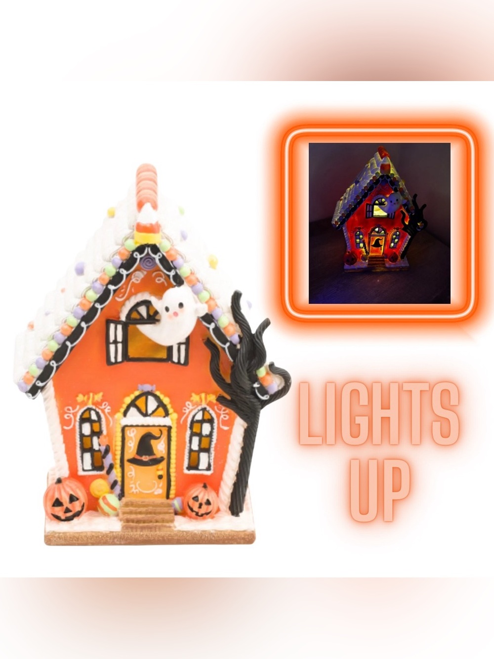 GHOULISH 12in LED Haunted House Halloween Home Decor